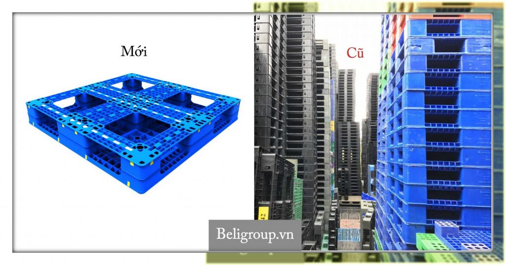 Pallet nhựa mới tốt hơn pallet nhựa cũ
