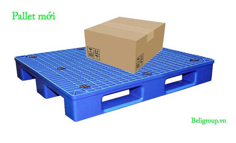 Pallet nhựa mới màu xanh kê hàng beli Group
