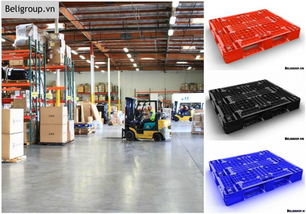 Pallet nhựa liền khối BELI 002 giao hàng miễn phí thành phố hồ chí minh